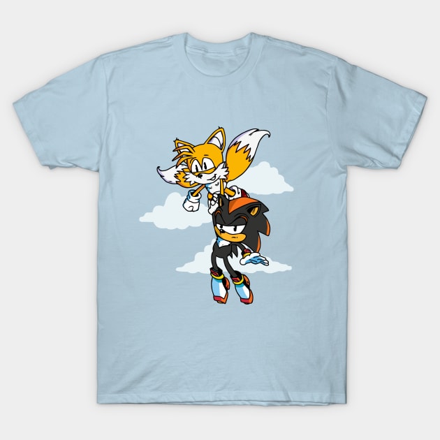 Tails and Shadow Sonic T-Shirt by Ashfosaurus